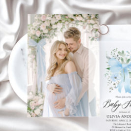 Fotokort för inbjudan till Vellum Baby Shower