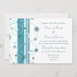 Fotokort för inbjudan till vinter-bröllop