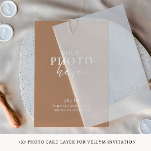 Fotokort för inbjudningar till Vellum-bröllop