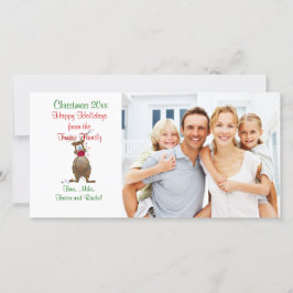 Fotokort för julrenfamiljen julkort