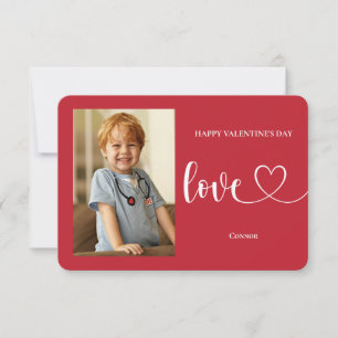 Fotokort för kärlek & Hearts Classroom-Valentinese Tack Kort