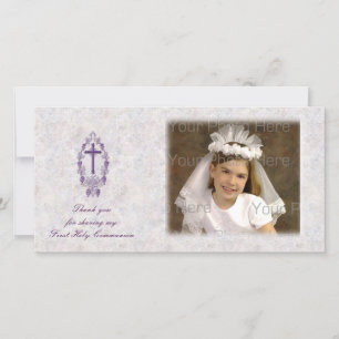 Fotokort för Lila Kor Religiösa Tack Kort