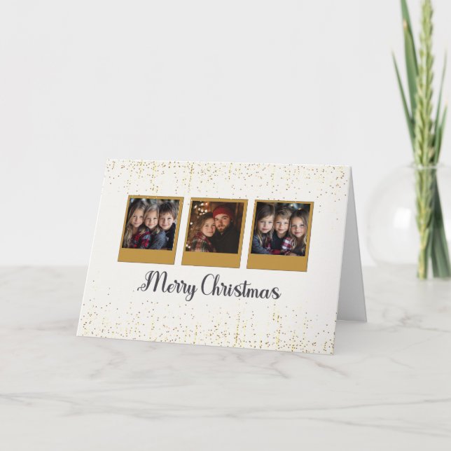 Fotokort för ljus jul kort (Framsida)