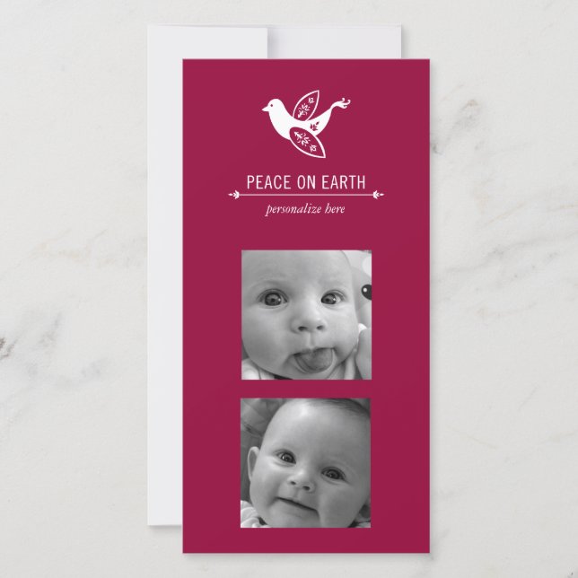 Fotokort för lodrät 2 julkort (Framsida)