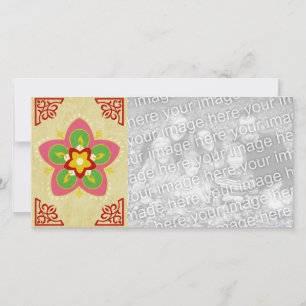 Fotokort för lycklig diwali rangoli