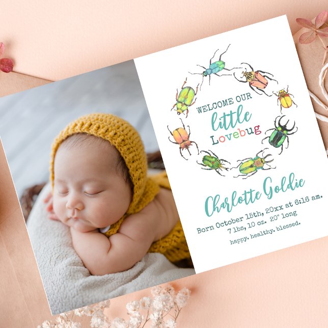 Fotokort för meddelande om lilla Kärlek Kryp Baby (Skapare uppladdad)
