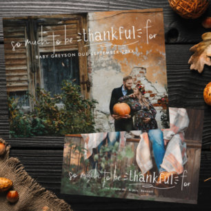 Fotokort för meddelande om thanksgivingens Gravid Vykort