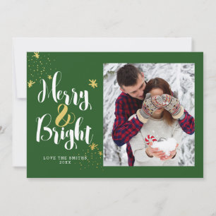 Fotokort för Merry & Bright Glitter Julkort