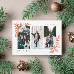 Fotokort för Merry Trio-Helgdag Julkort