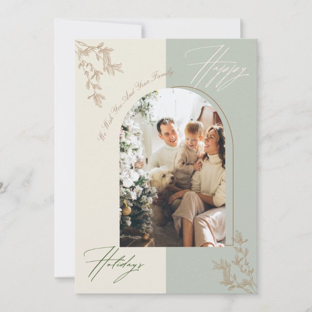 Fotokort för minimalistisk Arch-familj Inbjudningar (Framsida)