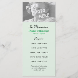 Fotokort för minnestjänst program