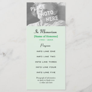 Fotokort för minnestjänst program