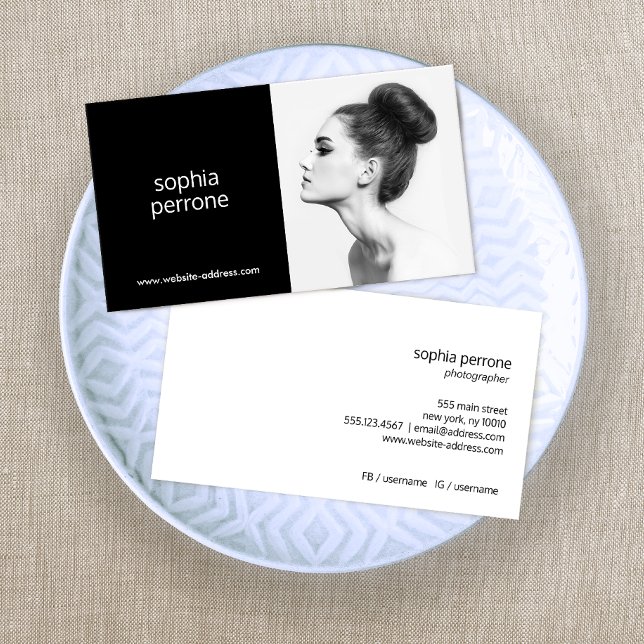 Fotokort för modern Professionell Visitkort (Skapare uppladdad)