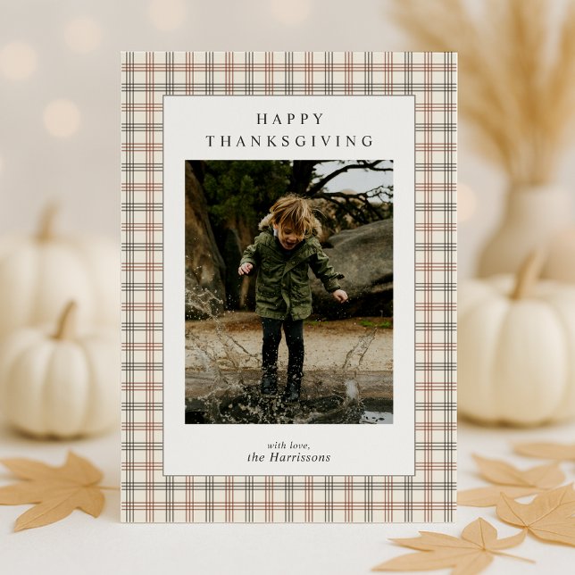 Fotokort för modern Thanksgiving i Gräns Inbjudningar (Skapare uppladdad)