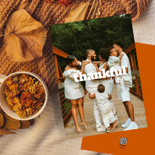 Fotokort för modern Thanksgiving med fetstil Julkort