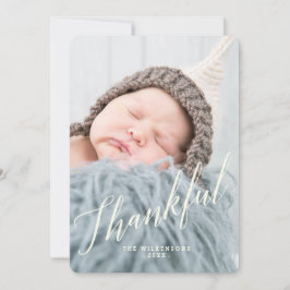Fotokort för modern Thanksgiving - tack Julkort