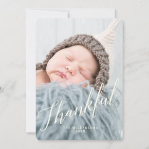 Fotokort för modern Thanksgiving - tack Julkort