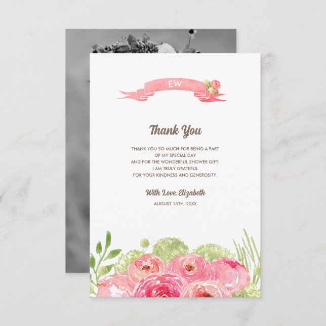 Fotokort för möhippa Tack Anpassningsbar (Fram/baksida)