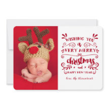 Fotokort för mycket God jul-typografi