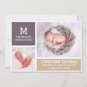 Fotokort för nyfödda Baby Meddelande