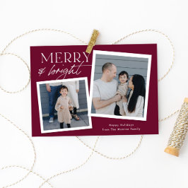 Fotokort för ögonblicksbild av helgdag - mulberry julkort