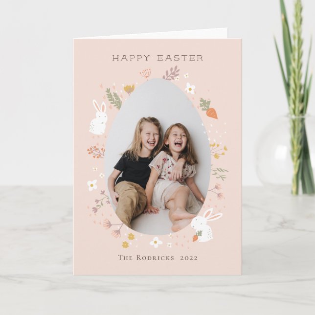 Fotokort för Påsk Petals Helgkort (Framsida)