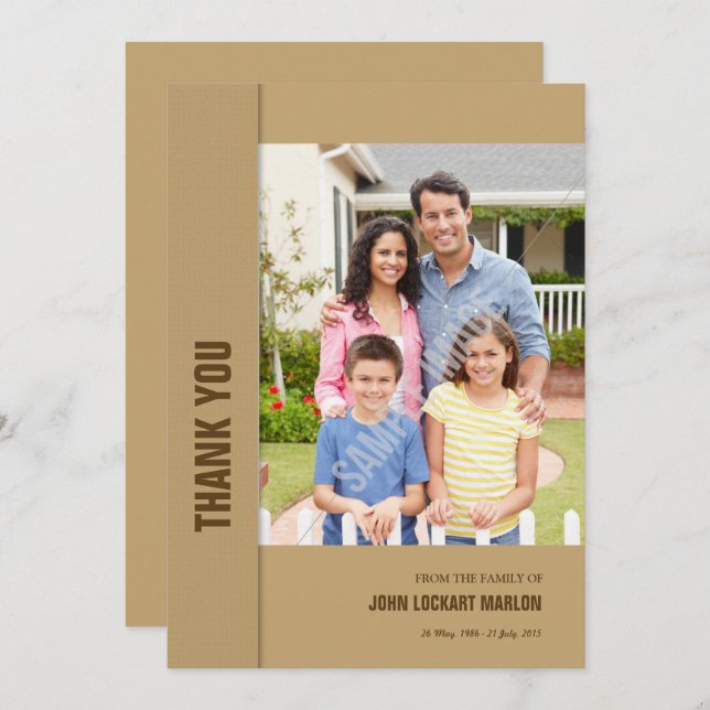 Fotokort för PM-Tack Inbjudningar (Fram/baksida)