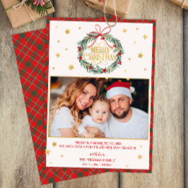 Fotokort för Red Play God jul-familjen Inbjudningar