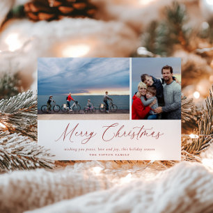 Fotokort för Red Script God jul Julkort