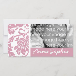 Fotokort för rosa Damask