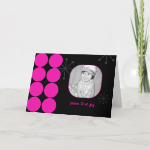 Fotokort för shock rosa och svart Helgdag Helgkort