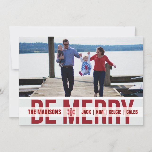 Fotokort för "Ski Patrol" (Scarlet) - Helgdag Julkort (Framsida)