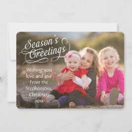 Fotokort för skriptöverläggningssäsongens hälsning julkort