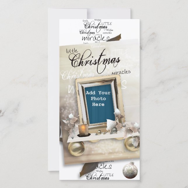 Fotokort för små julspeglar julkort (Framsida)