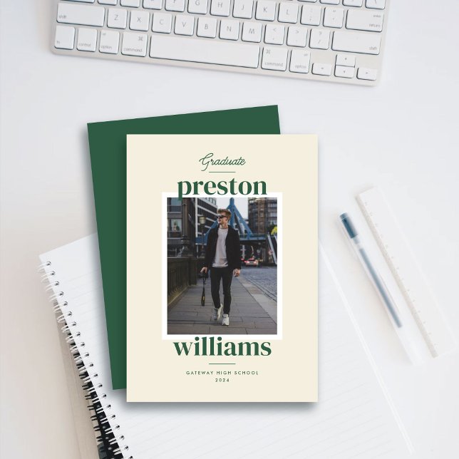 Fotokort för storGrönt Namn Studenten Meddelande (Skapare uppladdad)