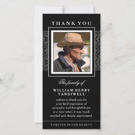 Fotokort för Svart Elegance Tack Kort