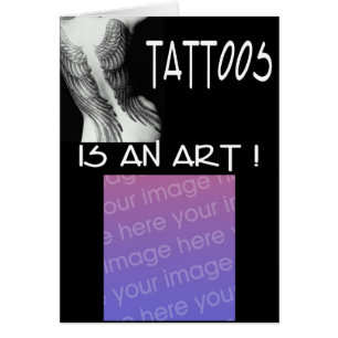 Fotokort för tatuering hälsningskort