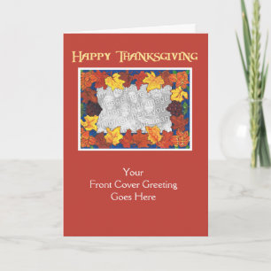 Fotokort för Thanksgiving av anpassade - Foliage Helgkort
