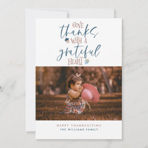 Fotokort för Thanksgiving av Ge-tack Julkort