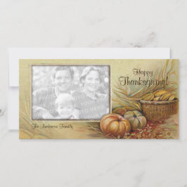 Fotokort för Thanksgiving av vintage Julkort