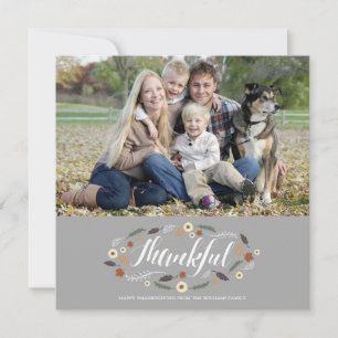 Fotokort för Thanksgiving - tack Julkort