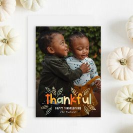 Fotokort för Thanksgiving till hösten i roligt Julkort
