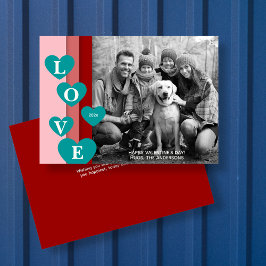 Fotokort för toning i Kant Hearts på Alla hjärtans Julkort