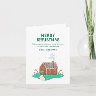 Fotokort för traditionell God jul-familj Kort