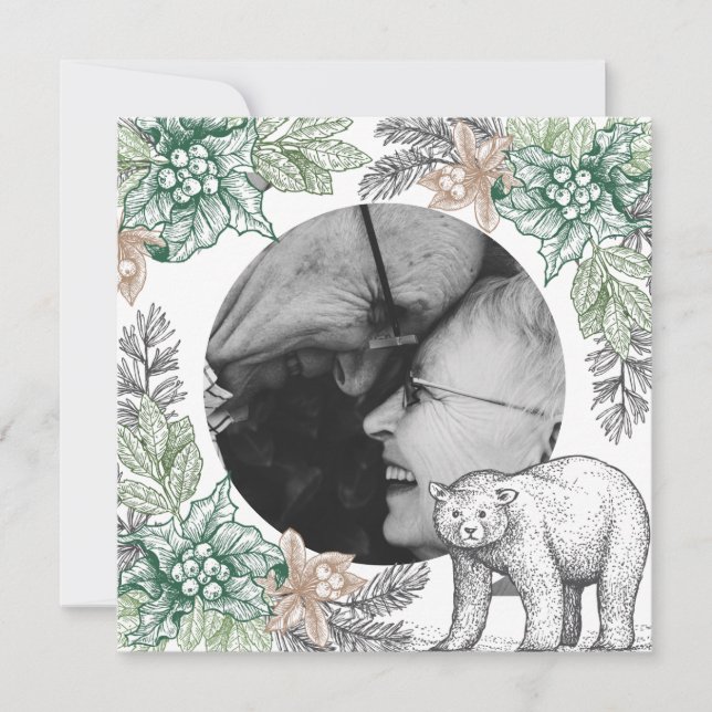 Fotokort för trätland, Rustic Foliage Kort (Framsida)