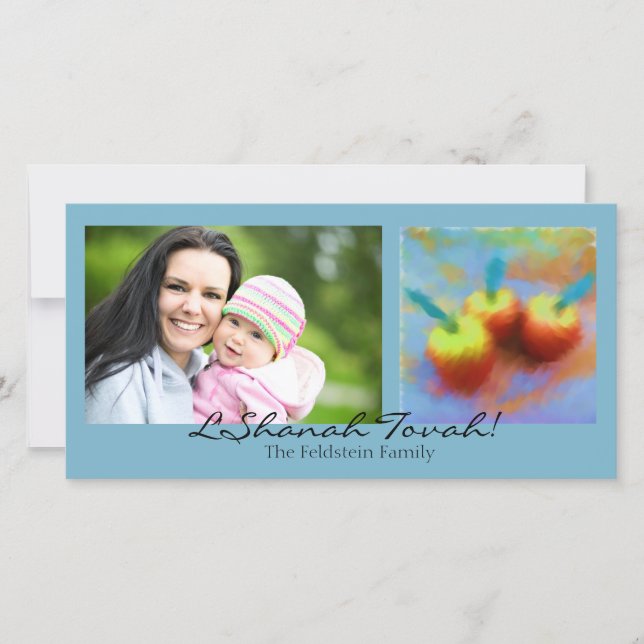 Fotokort för tre äpplen julkort (Framsida)