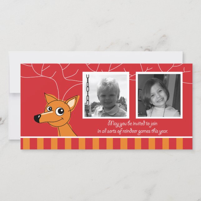 Fotokort för vågrät 2 julkort (Framsida)