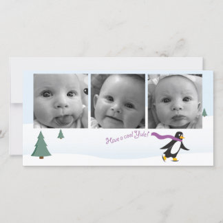 Fotokort för vågrät 3 julkort