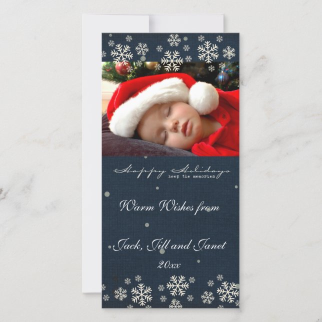 Fotokort för varm Önskemål Christams Julkort (Framsida)