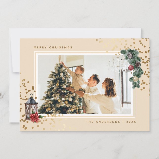 Fotokort för vattenfärg God jul Julkort (Framsida)